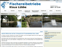 Tablet Screenshot of fischereibetriebe-luebbe.de